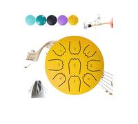 Steel Tongue Drum for Garden, 4-Inch 9 Notes Rain Chime, Waterproof Musical Instrument for Meditation, Yoga, Outdoor Relaxation, Mini Handpan Chakra Drum