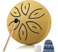 Steel Tongue Drum, HAIYUU 3 Inch 6 Notes Steel Drum Balmy Drum Mini Handpan Drum with Drumsticks for Musical Education Concert Mind Healing Yoga Meditation Sound Therapy Beginners Adult Kids