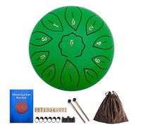 Steel Tongue Drum - Handpan Drum 6 Inch 11 Notes Percussion Instrument Hand Pan Drums with Music Book Mallets and Carry Bag Gift for Musical Education Concert Mind Healing Yoga Meditation