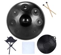 Steel Tongue Drum,Handpan Tambourine Drums,Music,Beginner Stainless,Percussion Instruments,440Hz(9 tone)