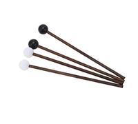 Steel Tongue Drum Mallets, Wenge Handle with Rubber Tips, 16.5cm, 4 Piece Set, for Children's Percussion Instruments, Slit Drums, Chime Bars