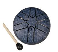 Steel Tongue Drum Rain Chime, Rain Drum for Outside, Rain Drum Instrument for Outside, Steel Tongue Drum Rain Chime Waterproof, Steel Tongue Drum 3 Inches 6 Notes, Mini Handpan Drum (Navy Blue)