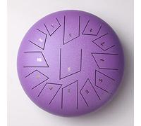 Steel Tongue Drum Set 13 Notes 12 Inches C Key Percussion Instrument for Yoga Meditation Musical Education Entertainment Concert with Travel Bag, Mallets, Music Book (Color : Purple)