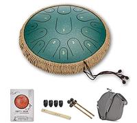 Steel Tongue Drum,Slit Drums,D Key 15 tones 14 Inches Percussion Instrument -Handpan Drum with Bag,Mallets,Finger Picks for Sound Healing,Meditation,Yoga,Tank Hang Drum