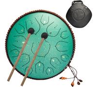 Steel Tongue Drum Steel Drum Handpan Drum Musical Percussion Instruments for Children Adults Beginners for Meditation Yoga Zazen, Sound Healing (14 Inch 15 Notes)