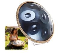 Steel Tongue Drum, Steel Handpan D Minor Kurd 440Hz/432Hz 9/10/12 Notes 22 Inch Handpan Drum Instrument Harmonic Percussion, For Sound Healing, Personal Meditation, Yoga(Blue,432HZ/10Note)