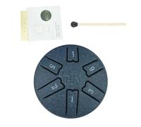 Steel Tongue Drum, Tongue Drum | 6 Notes 3 Inch A-Key Ethereal Drum for Meditation, Steel Drum Instrument with Music Book Mallet Promotes Sleep and Relaxati