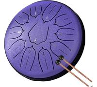Steel tongue drum, Tongue Drum,Handpan 6 Inch 11 Notes Drums D5 Ethereal For Beginner Musical Instruments(Purple)