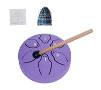 Steel Tongue Drum,Tongue-Drum - Meditation A-Key Tank Drum Ethereal Sound 6 Note 3 inch,Handpan Drum Percussion Instrument with Mallet Music Book for Diver