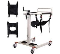 Steel Transport Wheelchair,Portable Full-Body Patient Lift with Padded Seat for Home Transfers,Option C