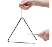 Steel Triangle Instrument, Steel Music Triangle, Steel Triangle Percussion Bell for Classroom Music and Morning Education