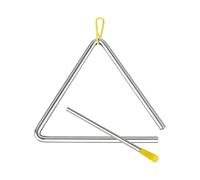 Steel Triangle Percussion - Hand Bell for Education, Alloy Steel with Bright Sound Design, Easy Strike Function, Practical Usage for Rhythm Training and Classroom Music