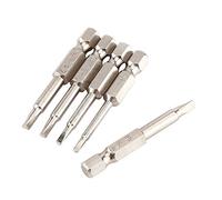 Steel Triangle Screwdriver Bits - Strong Magnetic Driver Kit with 1/4" Hex Shank (5pcs, 50mm)