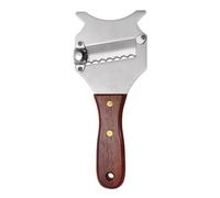 Steel Truffle Slicer,Wood Handle Adjustable Slice Thickness Chocolate Planer,Multifunctional Vegetable Peeler Butter for Kitchen Gadgets(Wave Type)