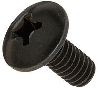 Steel Truss Head Machine Screw, Black Oxide Finish, Meets ASME B18.6.3, 2 Phillips Drive, 8-32 Thread Size, 3/8" Length, Fully Threaded, Imported (Pack of 100)