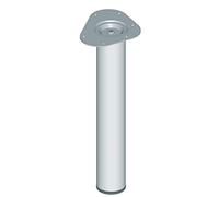 Steel Tube Base Round Diameter 60 mm Height 400 mm Chrome-Plated