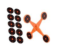 Steel Turntable Target - Portable Shockproof Extra Thick | Automatic Reset Metal Spinner Target for Exercises - Suitable For Outdoor Use: Range, Backyard, Field, Open To
