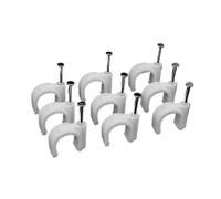 Steel U Shape Nail Cable Clips 100pcs Circle Wire Pipe Fixing Wall Hanging 4-16mm Dia(4mm)