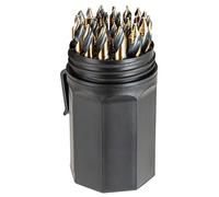 Steel Vision 29pc Hex Hyper-Step Stepped Tip Drill Bit Set - 1/16" to 1/2" Tungsten-Cobalt Alloy Drill Bit, No Pilot Hole Needed, Durable and Precise for Metal Drilling
