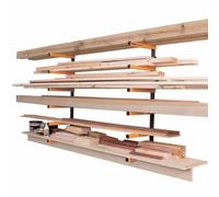 STEEL WALL MOUNTABLE WOOD & TIMBER STORAGE RACK Strong Shelf Shelves Plank