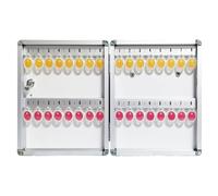 Steel Wall-Mounted Key Cabinet with Security Lock Key Hooks and 300 Key Positions - Storage Solution for Home Office and Business Security