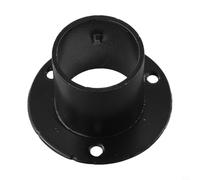 Steel Wardrobe Rail Bracket 2pcs with Flange Pole Socket End Support for Clothes and Towel Bars Appropriate for Kitchen Bathroom Bedroom Balcony (32mm)