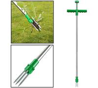 Steel Weed Puller Twister Claw Weed Remover - Long Handled ragwort fork for Garden Weeder Grass Puller Weeding Root Killer Hand Tool