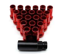 Steel Wheel Bolts 20Pcs Car Accessories Steel Acorn Rim Extended End Wheel Racing Lug Nuts With Key Nut Socket M12X1.5/M12x1.25 V48(2,M12x1.25)