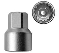 Steel Wheel Locking Nut Key Replacement for Porsche Thin-walled Lock Socket Adapter Lug Removal Tool