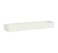 (steel/white, 360 x 80 x 40 cm) vidaXL Planter Outdoor Flower Pot Garden Raised Bed Patio Plant Pot Steel