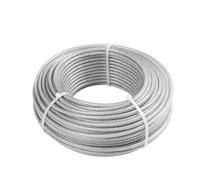 Steel wire 100 Meter Steel PVC Coated Flexible Wire Rope soft Cable Transparent Stainless Clothesline Diameter 0.8/1/1.5/2/2.5/3/4mm for DIY(50 Meter,Diameter 3mm)