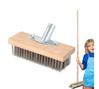 Steel Wire Broom Head, Heavy Duty Wire Broom, Floor Scrubbing Brush, Stiff Bristle Cleaning Brush For Garden Decking Paving Patio Paths Drives