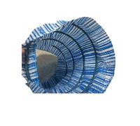 Steel Wire Corrugated Drain Pipes Fabric, Perforated Drainage Pipe French Drain Outdoor Soft Infiltration Drains Pipe 6 Inch Non Woven Fabric Corrugated Landscape Blue Multiple Lengths(20m/65.6ft)