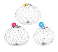 Steel Wire Crab Net - Soft Fishing, Automatic Opening Closing Pot, Multi-Functional Metal Mesh Snare, Flexible Iron Lattice Cage | Catching Fish Lobsters Crab Marine Shore Pier Dock Casting