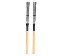 Steel Wire Drum Brush Set 2pcs with Wooden Handle for Beginners