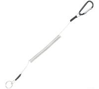 Steel Wire Fishing Lure Retainer Spring Cord Black | Strong steel wire, prevents lure loss, black finish, secure hold, rod attachment
