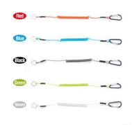 Steel Wire Fishing Lure Retainer Spring Cord Black | Strong steel wire, prevents lure loss, black finish, secure hold, rod attachment