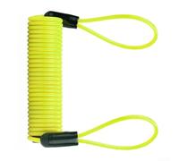 Steel Wire Helmet Lock Cable 3.5mm Thick PVC Coated | 120cm max length, flexible spring design, fits disc brakes, anti-theft security, easy to store(Green)