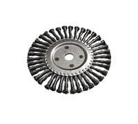 Steel Wire Polishing Wheel, Flat Twist Wire Angle Grinder Brush Remover for Peeling, Cleaning and Grinding - 100mm x 16mm