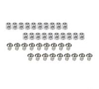 Steel Wire Rope Clips - 20-Piece Heavy-Duty Cable Clamp Set for Secure Lifting, Rigging & Hoisting Applications, Electroplated Rust-Resistant Carbon Steel, Fits 6mm and 9mm Cables(B cross screw)