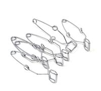 Steel Wire Test Tube Clamp with Finger Grips Self-Locking Spring Action Multi-function Lab Supplies 5.5" (140mm) Test Tube Clip Holder Suitable for 5-40mm Heating Glass Tubes (6 Pcs)