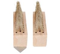 Steel Wire Weeding Brush Wooden Garden Weed Brush Long Handle 2pcs