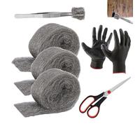 Steel Wool Fill Fabric Roll, Control Steel Wool | Steel Wool Control Kit, Proof Steel Wool Roll Fill Fabric Kit Wire Mesh Roll Hole Filler Fabric for Home and Garage