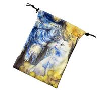 Steel Wrist Clock - Suitable Drawstring Dice Bag | Portable Holder | Deck Protective Case | Oracle Decks | Fits Most Standard Size | Tarot Playing Cards