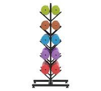 Steel Yoga Mat Storage Shelf, Adjustable 5/6/7 Layer Exercise Mat Holder, Foam Roller Organizer for Home Gym Fitness Room, Display Rack with Adjustable Feet Pads