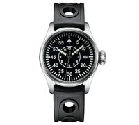 STEELDIVE Men's Pilot Style Automatic Watch, Stainless Steel Band, Black Dial with Date Window, V 3, Pilot