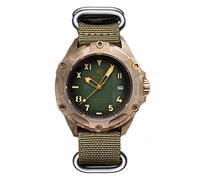 STEELDIVE SD1943S 45mm Solid Bronze Vintage Diver Men Watches Sapphire Glass NH35 Automatic Mechanical Wristwatch, nylon strap,