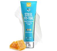 SteelFit Steel Fit + Tone - Body Firming and Contouring Lotion - 3% Unislim - 24 Hour Moisturizer - Collagen - Shea Butter - Cocoa Butter - Aloe Vera - Gotu Kola - 8 fl. oz. (237 mL) (Milk and Honey)