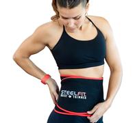 SteelFit Waist Trimmer Belt for Women & Men - Moisture-Resistant Neoprene Waist Trainer - Adjustable Sweat Band Shaper for Stomach & Belly Fat - Fitness, Gym & Exercise Accessories for Working Out