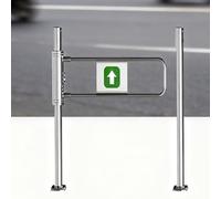 SteelGateLocking 1.5m WidthPedestrian Door for Warehouse & Library AccessSilver h